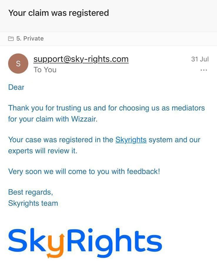 skyrights confirmation